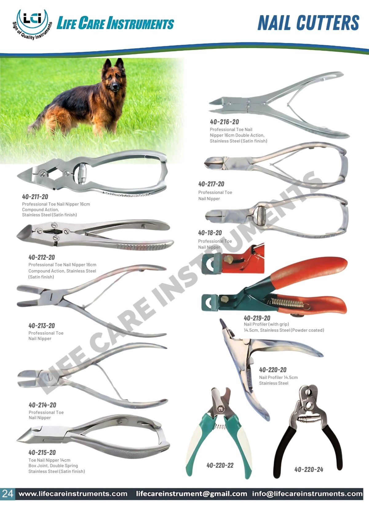 Keep your furry friend's nails in top shape with our Veterinary Dog Nail Cutters! Life Care Instruments provides safe and efficient grooming tools designed for easy and precise trimming. Pamper your pup with professional-quality care at home. Order yours today!